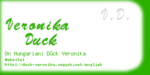 veronika duck business card